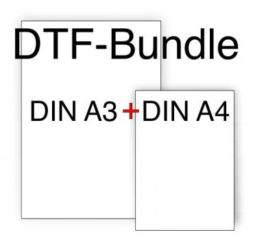DTF-Transferfolie Kombipaket für Abschlussklassen 1x Bogen A3 + 1x Bogen A4